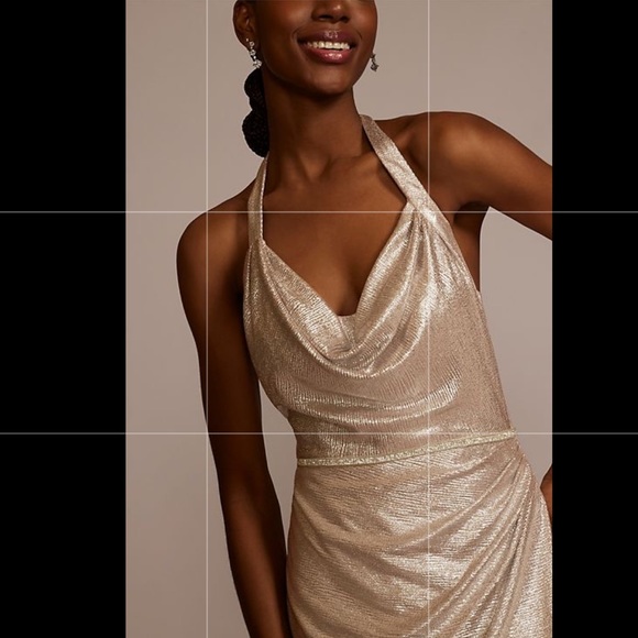 NWOT Rose Gold Bodycon Dress - Picture 3 of 7